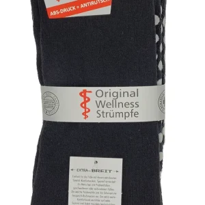 Gesundheitssocke ABS Frotteesohle EXTRA BREIT Wellness schwarz 2 Paar Gr. ab 35 bis 54 (2261)