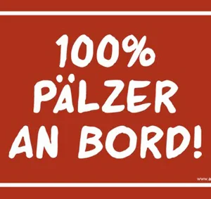100% Pälzer an Bord Aufkleber