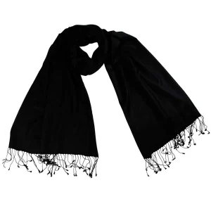 Cashmere Seide Schal Schwarz