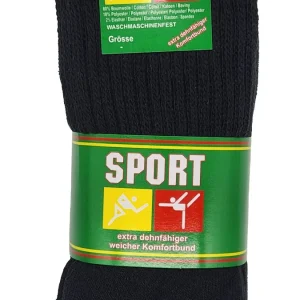 XXL Übergröße Tennissocken mit Komfortbündchen 5 Paar schwarz Gr. ab 47 bis 54 (6927)