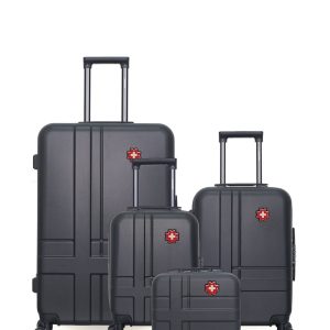 4er-Pack Hartschalenkoffer: Großer Koffer, Handgepäck, Handgepäck XXS und Kosmetikkoffer USTER