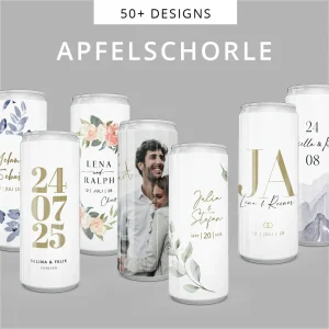 Apfelschorle Getränkedosen individuell gestalten & bedrucken lassen