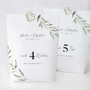 Countdown Kalender Geschenktüten Zweige (personalisierbar)