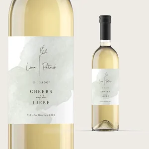 Flaschenetiketten “Cheers auf die Liebe”