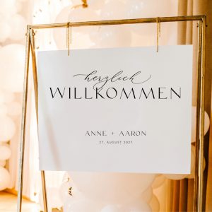 Willkommensschild “modern Calligraphy”