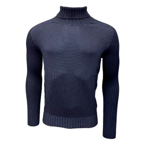 Gran Sasso, Rainwool Rollkragen, navy