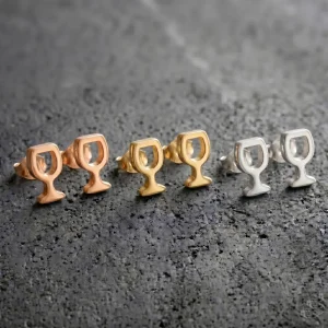 Mini Weinglas Ohrstecker