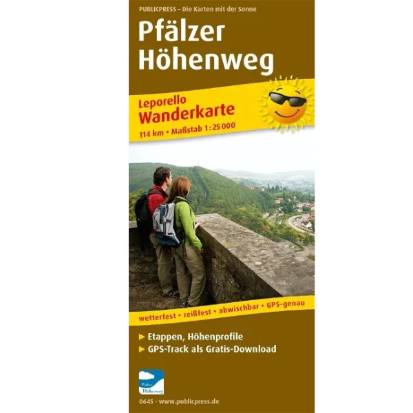 Pfälzer Höhenweg Wanderkarte 1:25.000 – Bild 2