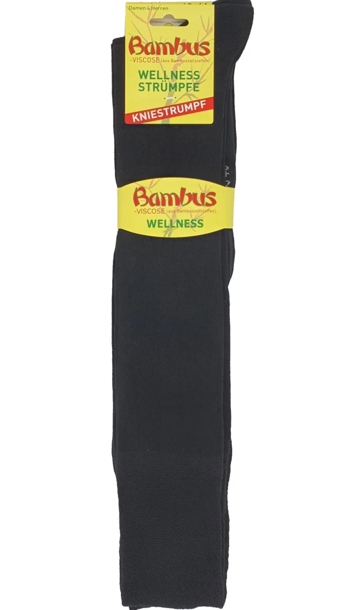 Gesundheits-Kniestrümpfe Bambus 3 Paar schwarz (6468) – Bild 2